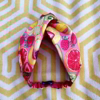 Image 1 of Fruit Salad Silky Turban Hairband 