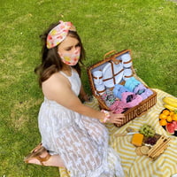 Image 2 of Lemonade /Strawberries Silky Matching Mask & Scrunchie Set 