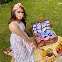 Image 3 of Lemonade /Strawberries Silky Matching Mask & Scrunchie Set 
