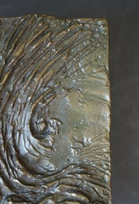 Image 2 of Bronze Door Handle with Textured Wave Design, 20th Century, European