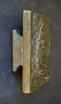 Image 3 of Bronze Door Handle with Textured Wave Design, 20th Century, European