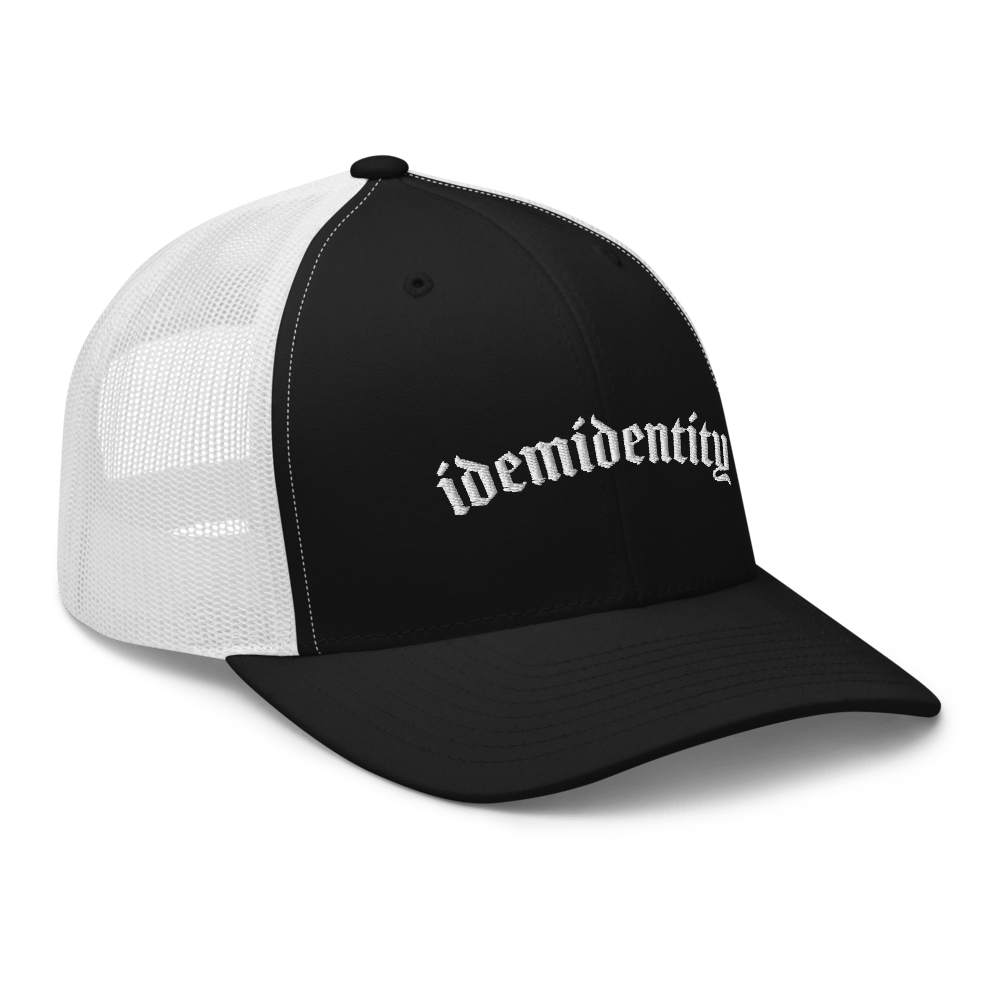 Trucker black on white