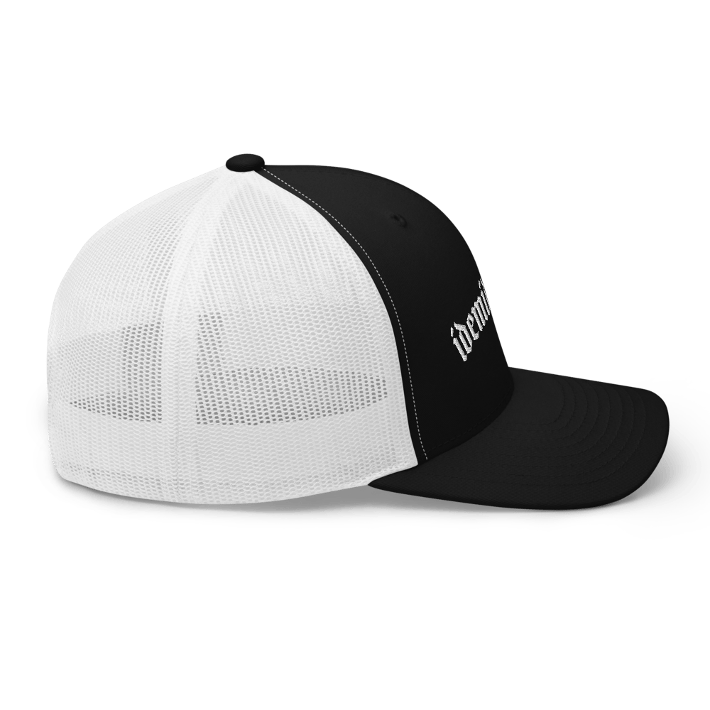 Trucker black on white