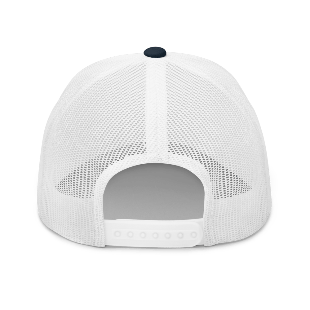 Trucker navy on white