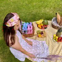 Image 2 of  Lemonade/ Strawberry Silky Turban Hairband 