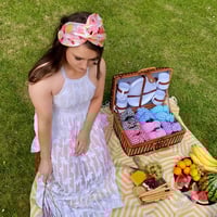 Image 3 of  Lemonade/ Strawberry Silky Turban Hairband 