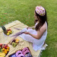 Image 4 of  Lemonade/ Strawberry Silky Turban Hairband 