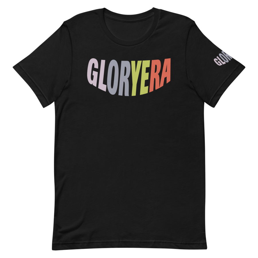 Image of GLORYERA® CREW TEE (BLACK/HELIO/THISTLE/CHARTREUSE/CANDY APPLE)