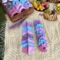 Image 2 of Blue/ Purple Gingham Scrunchie 