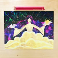 Image 3 of Galaxy Goddess Holographic Print