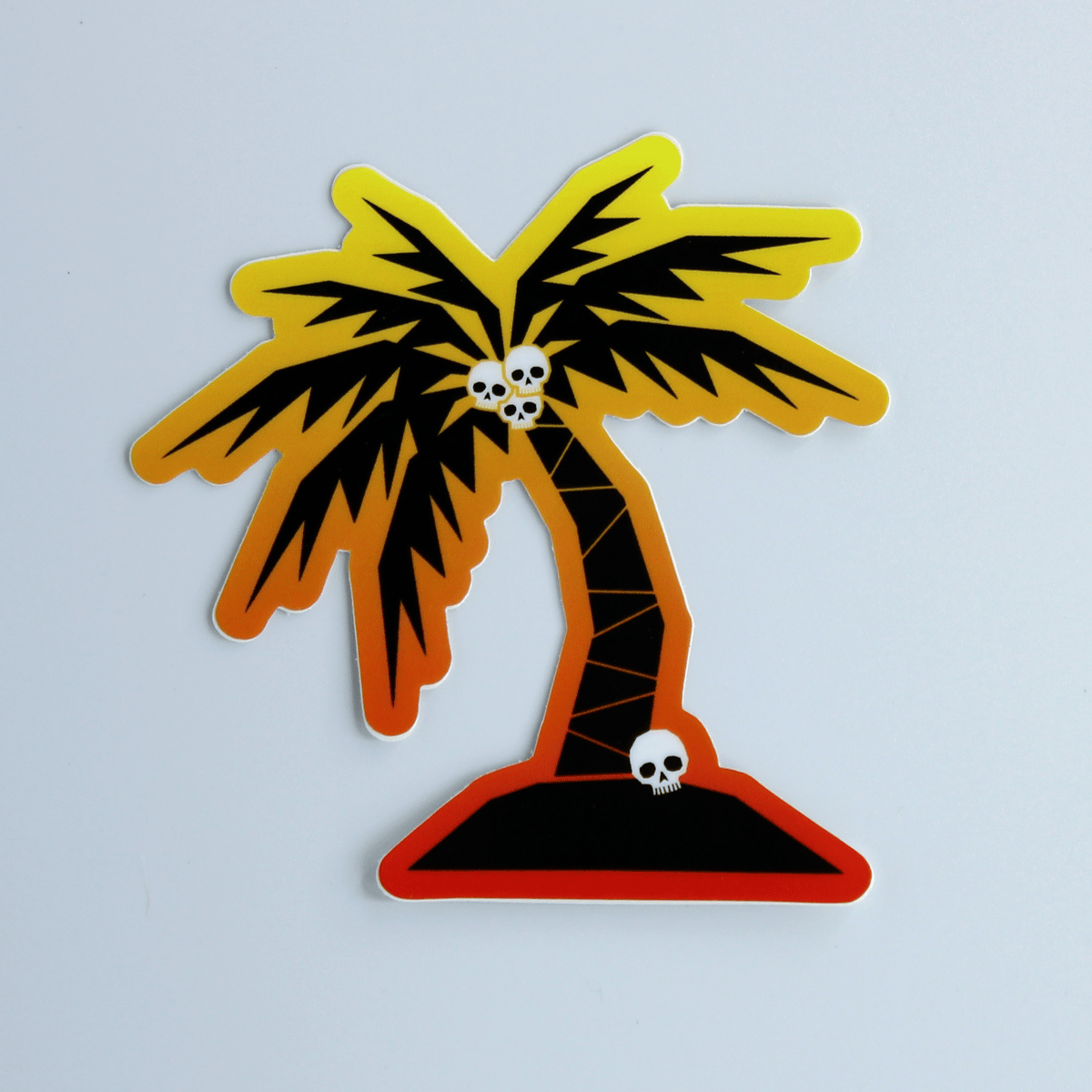 Skull Palm Tree Sticker