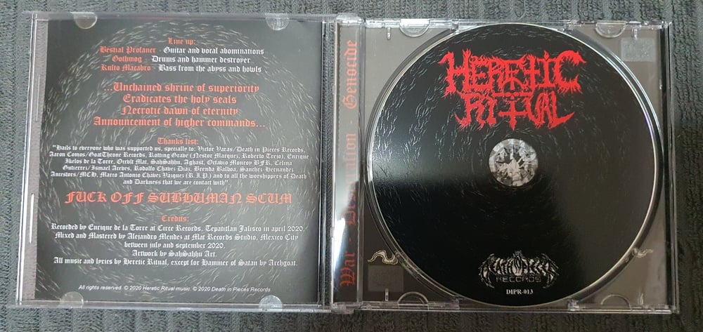 HERETIC RITUAL "War - Desecration - Genocide / Passages of Infinite Hatred"  slipcase CD