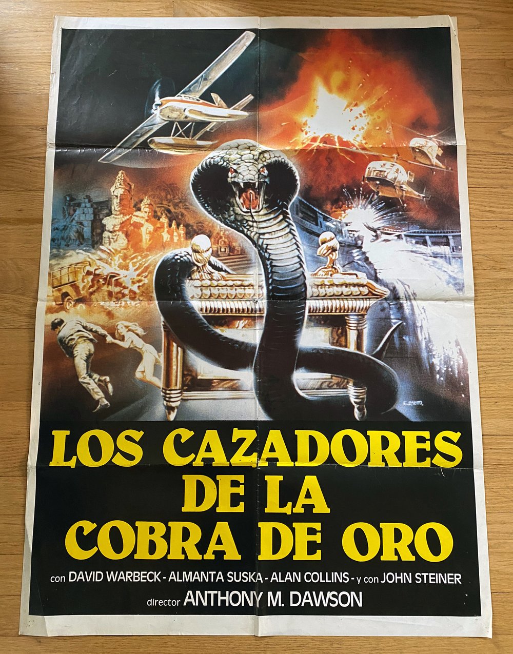 1982 los cazadores de la cobra de oro aka Hunters of the Golden Cobra Spanish One Sheet Movie Poster
