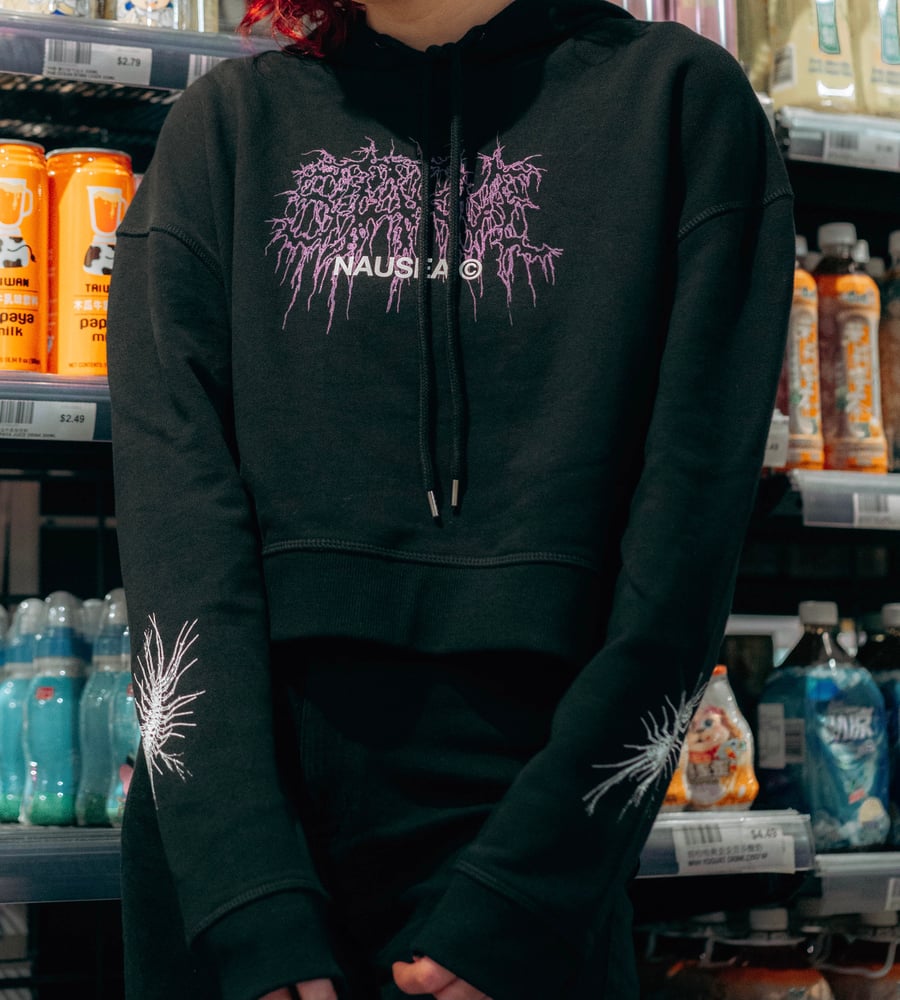 Image of “Nausea” Women’s Cropped Hoodie