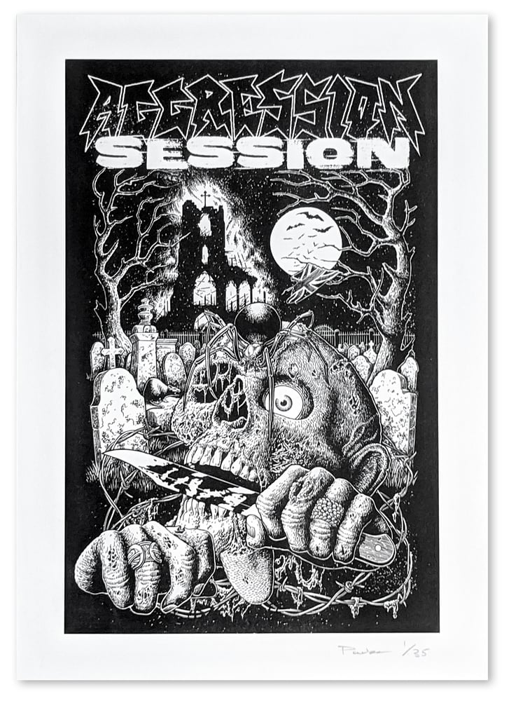 Image of BLAST SKATES X SNELLING AGGRESSION SESSION RISOGRAPH PRINT