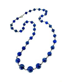 Image 4 of graduated lapis lazuli necklace