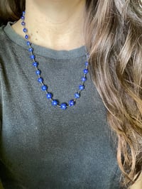 Image 5 of graduated lapis lazuli necklace