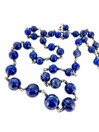 Image 3 of graduated lapis lazuli necklace