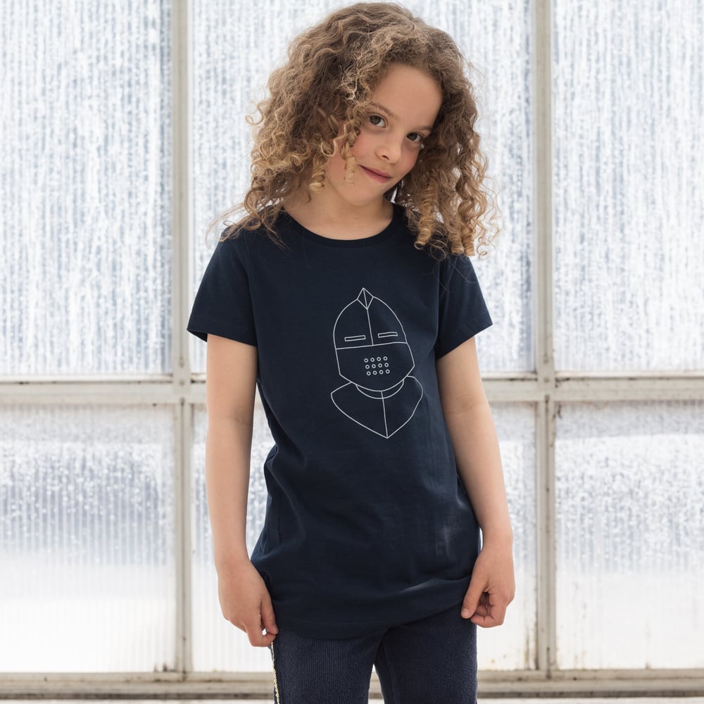 Image of T-SHIRT BOY / GIRL short sleeve KNIGHT navy