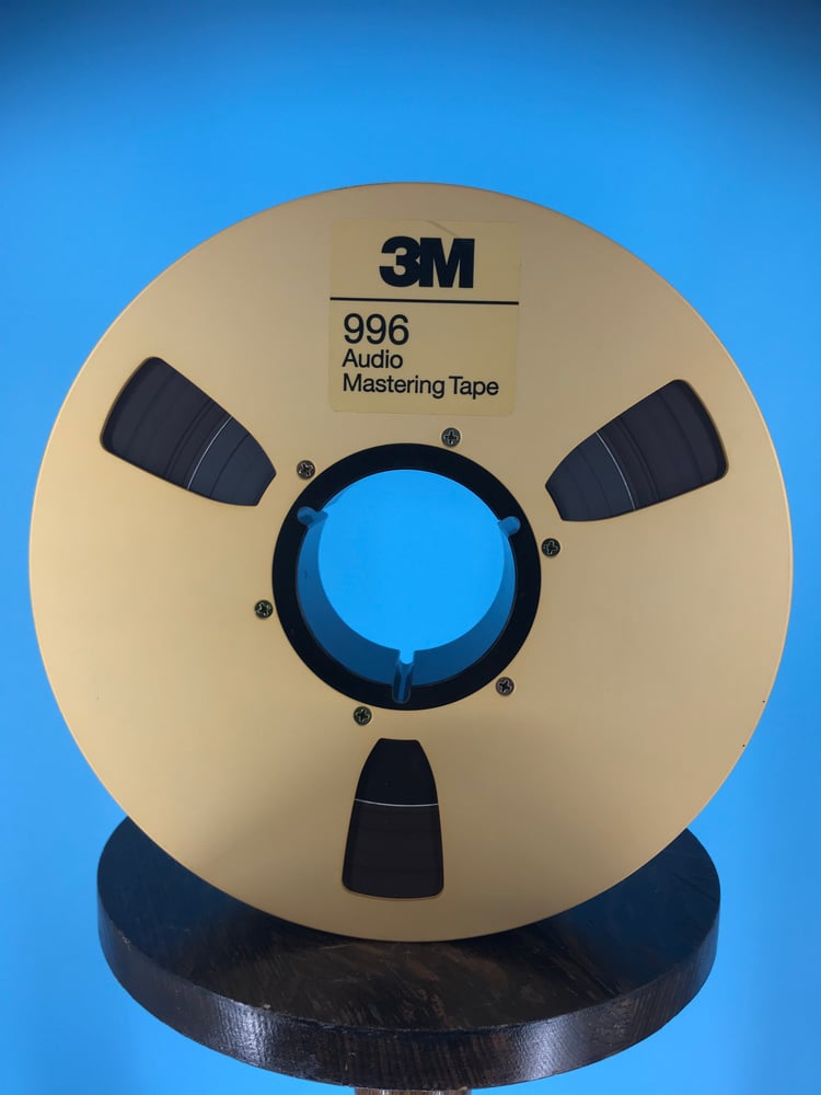 ANALOG TAPES — 3M 996 2 x 2500' Reel Tape On 10.5 Gold Reel in TapeCare  One Pass With Leader-Used