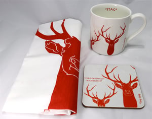 Image of Staggeringly Handsome Fine Bone China Mug in Red 