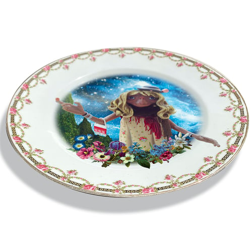 Image of Gypsy E.T. - Vintage Spanish Porcelain Plate - #0729
