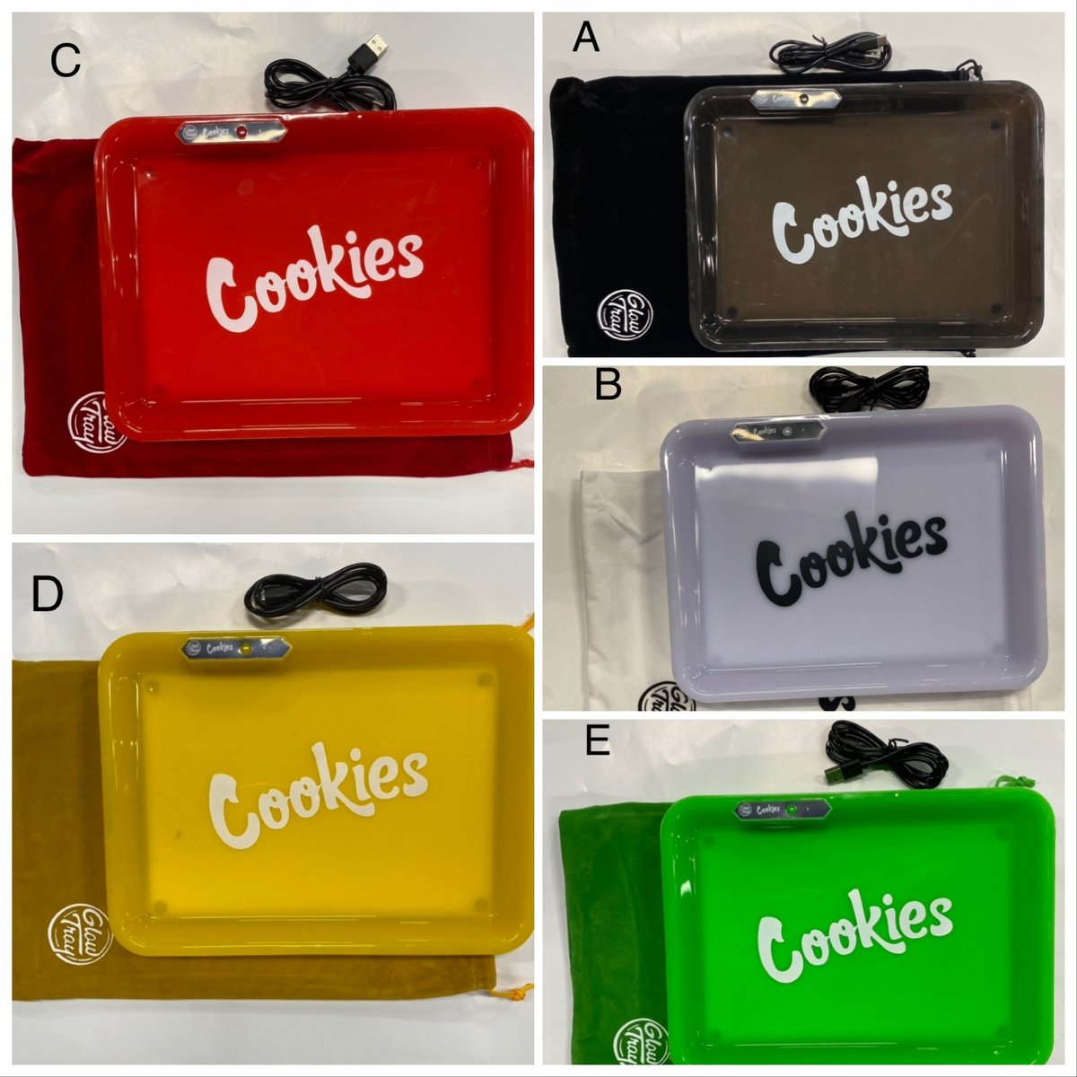 Cookies Glow Rolling Tray (LED) Gwholesale