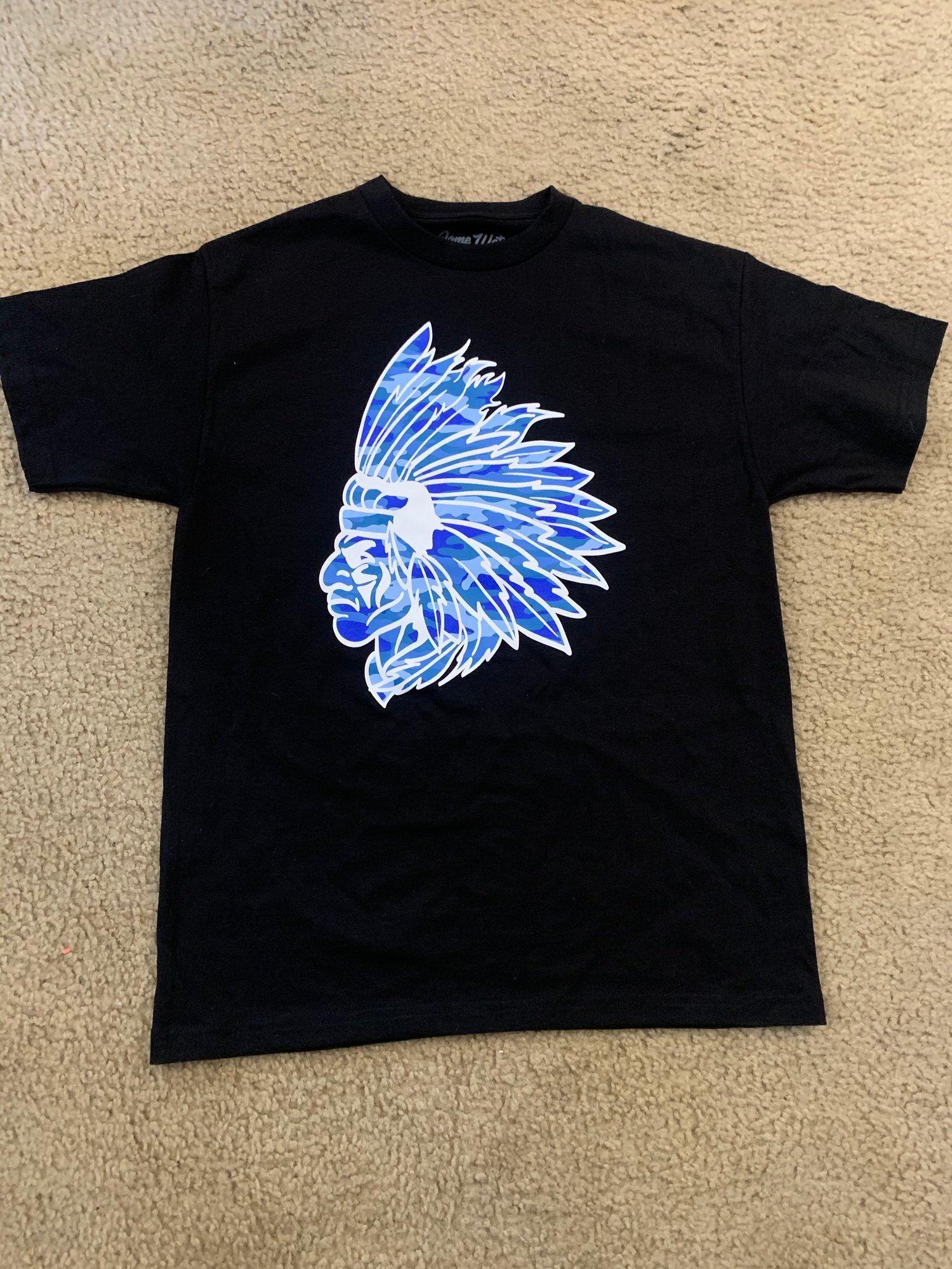 Image of Black and Blue logo tee