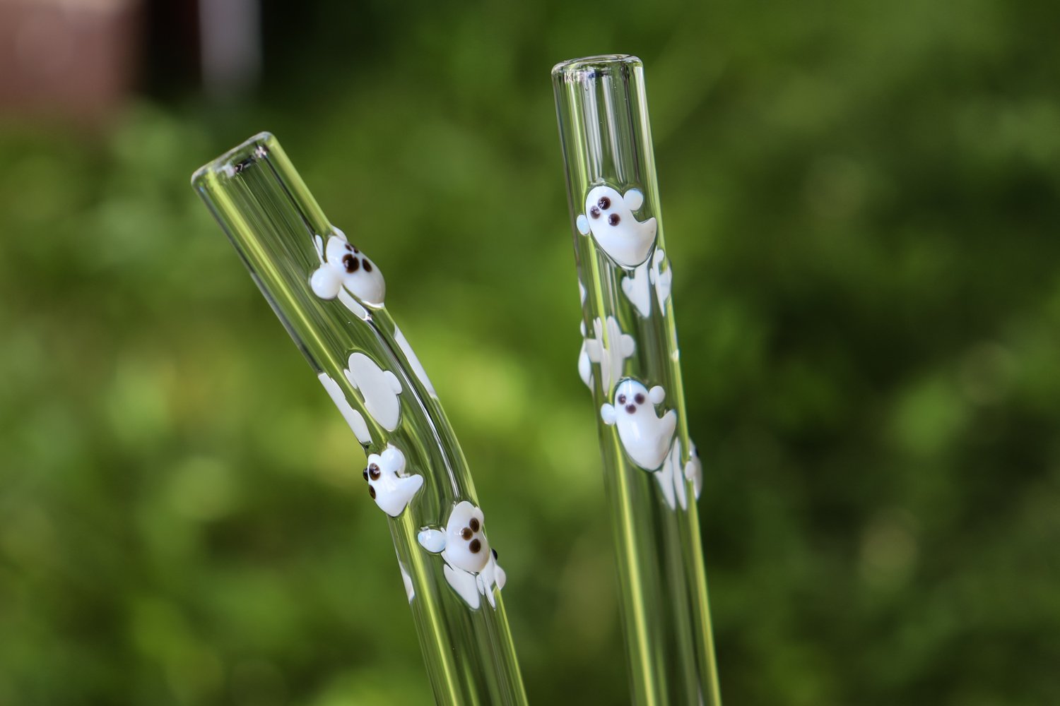 Swirl of Flowers Glass Straw