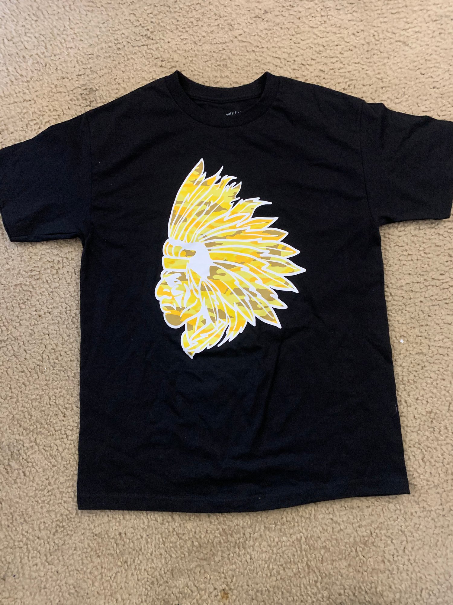 Image of Black and Yellow logo Tee