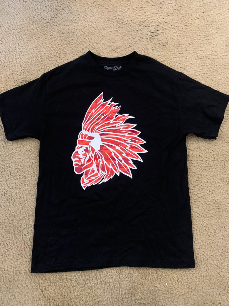Image of Black and red logo tee 