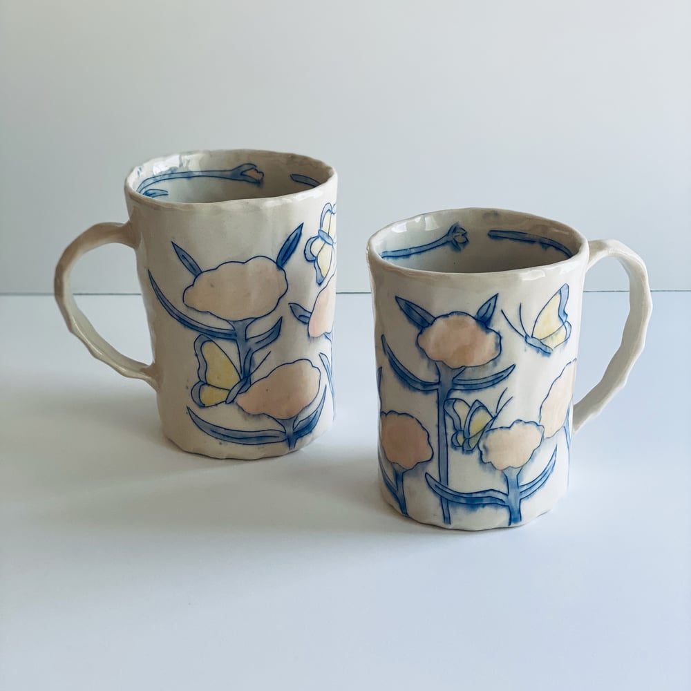 Image of Rose Milkweed and Butterfly Mug