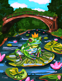 Image 2 of princess the frog print