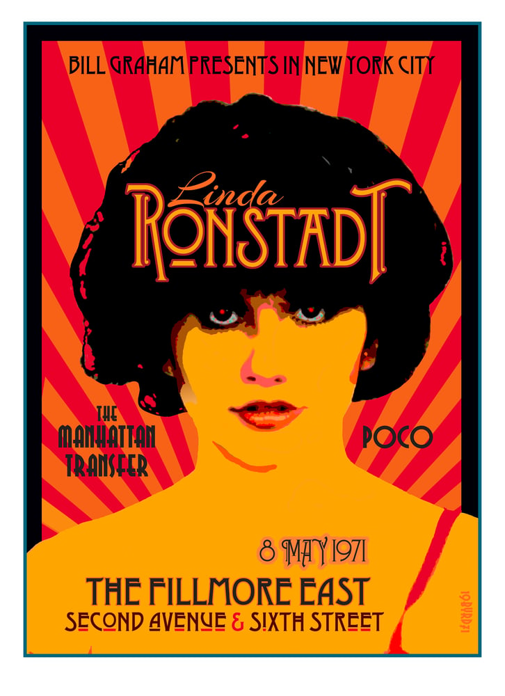 Image of LINDA RONSTADT at the Fillmore East 8 May 1971