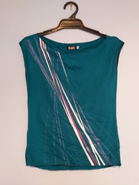 Zap top - teal diagonal