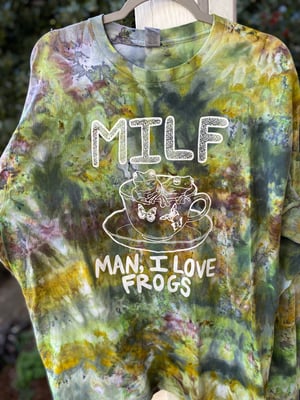 Image of XL MILF Man I Love Frogs Long Sleeve Tie Dye Shirt 2