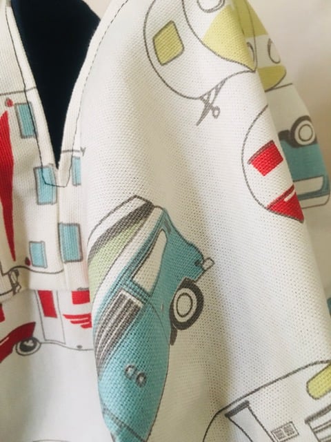 Japanese Origami Bag,  Retro Vintage Camper Summer Bag, Shoulder Cross Body Bag
