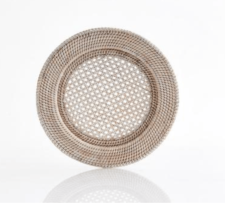 Image of Rattan Charger, Old grey