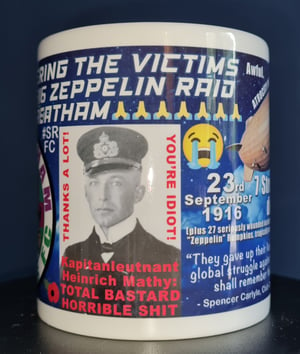 Image of Streatham Rovers FC 1916 Zeppelin Raid Memorial Mug