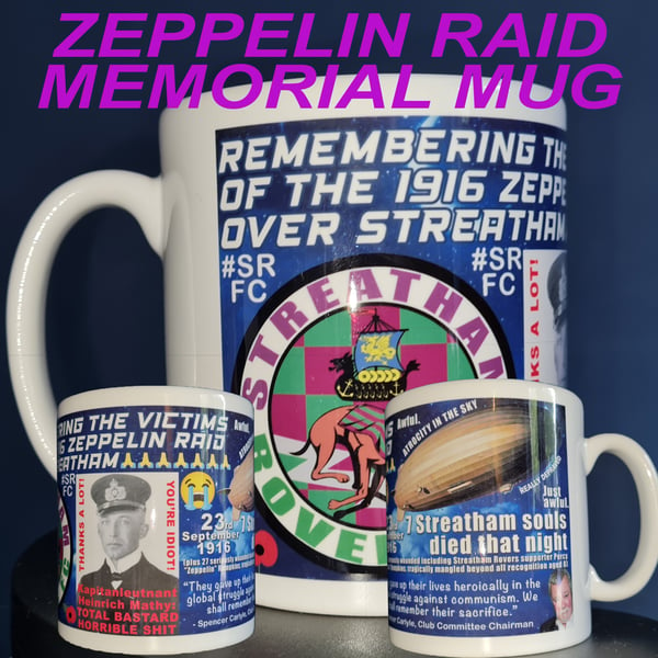 Image of Streatham Rovers FC 1916 Zeppelin Raid Memorial Mug