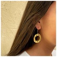 Image 3 of Lola flat hoop earrings