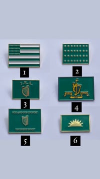 Early Irish Republican Flag soft enamel pin set