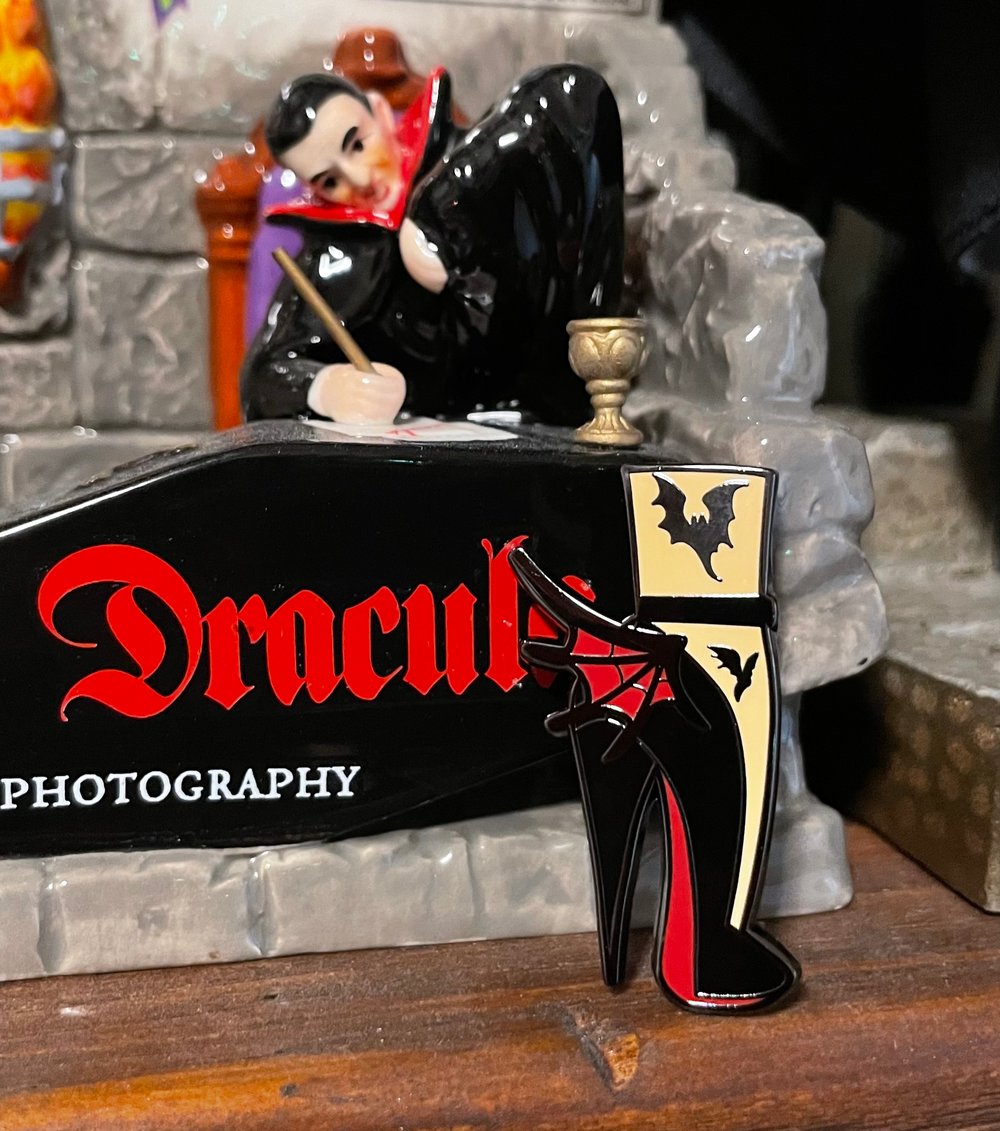 Dracula High Heel Enamel Pin 