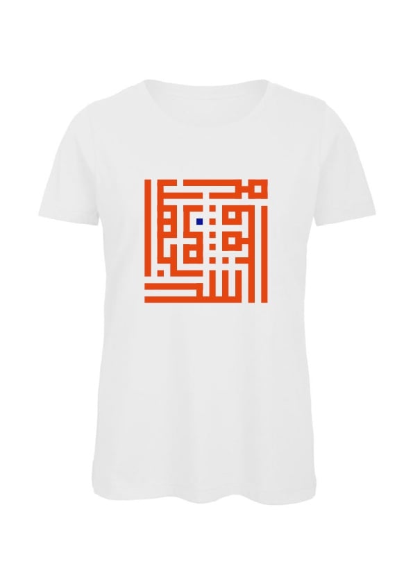 Image of Woman t-shirt - Orange B calligraffiti