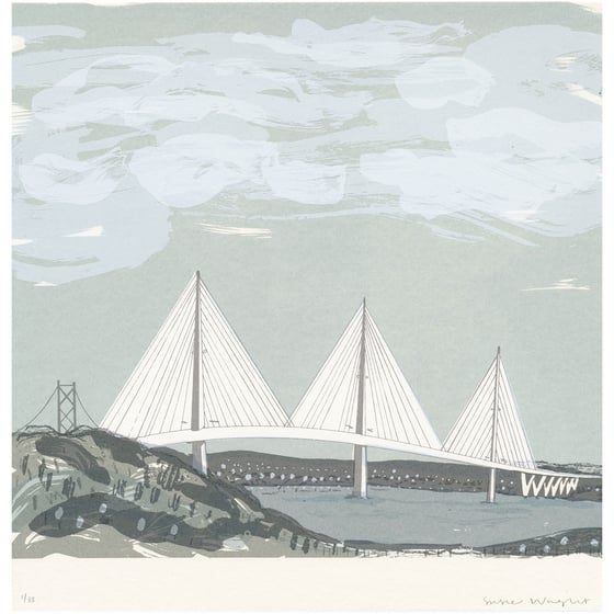 Image of Queensferry Crossing square screen print