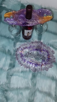 Image of Amethyst x Gold Breakaway Coaster Tray