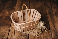 Image 3 of Basket with bamboo handle