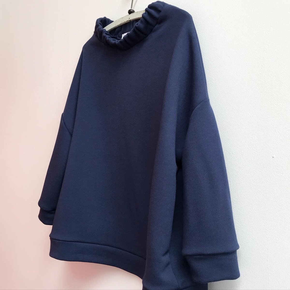 Image of Ruched Neck Square Sweatshirt