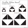 Triangles Stencil for Floors, Tiles and Walls, Geometric Stencil.