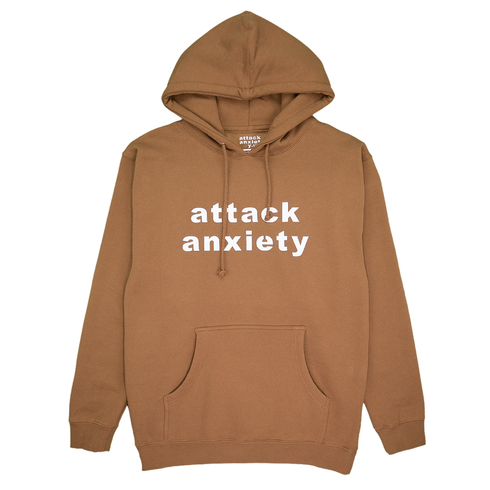 Attack Anxiety Brown Hoodie Heavy